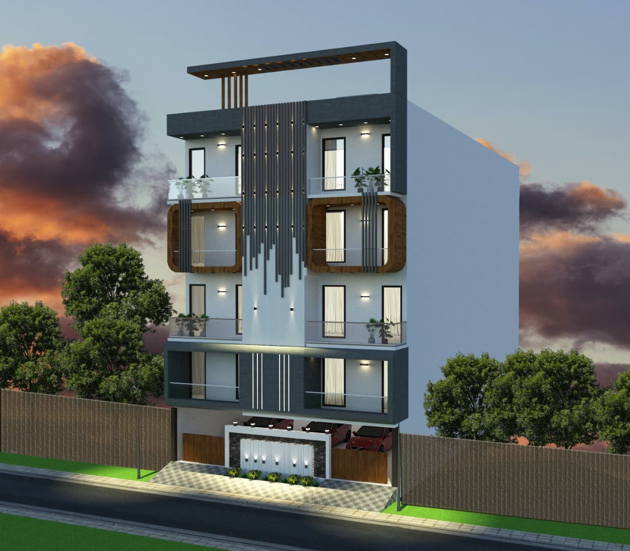Residential building elevation by Empero Arcade LLP