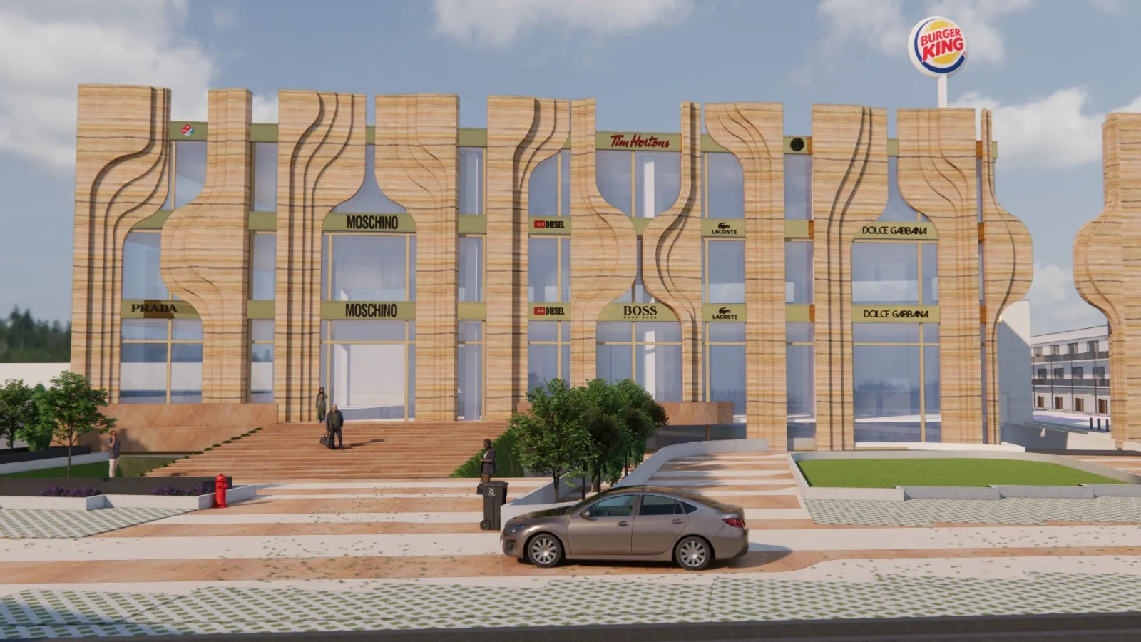 Ramaya Commercial Complex — Front Elevation — Daytime